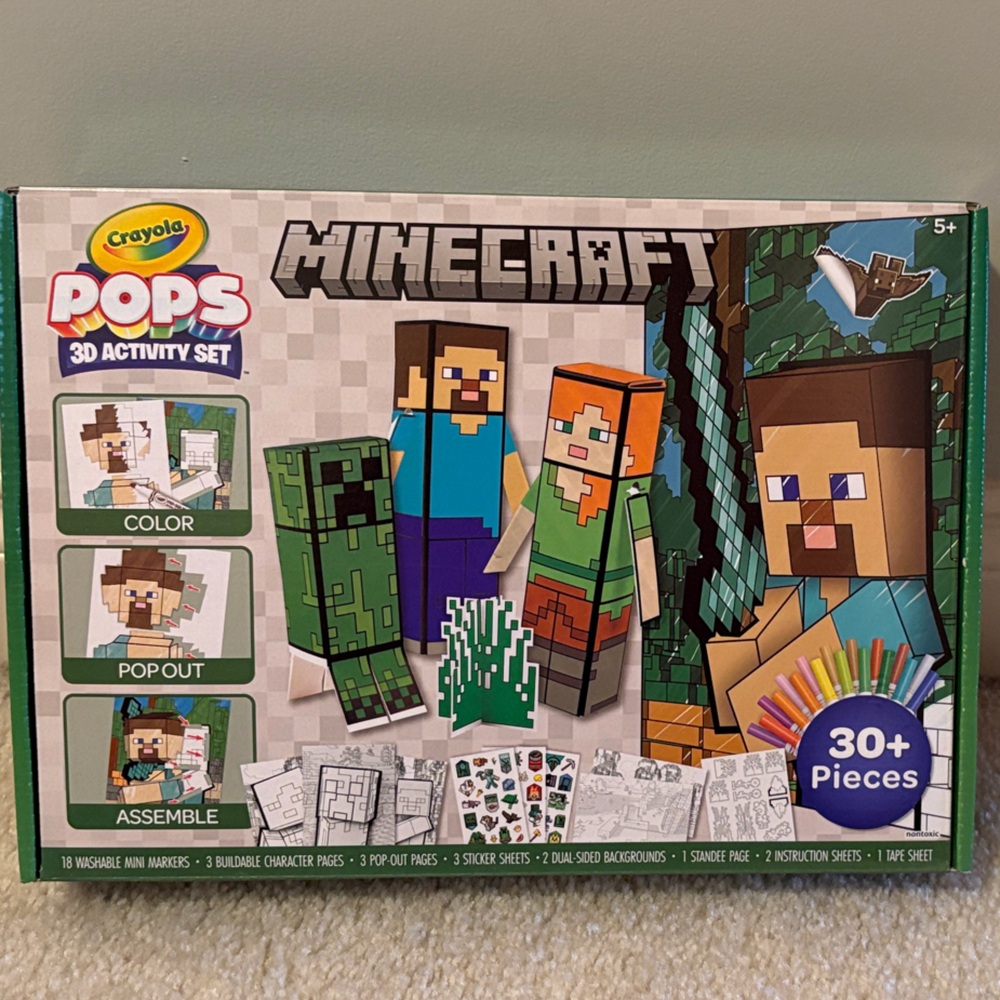 Crayola Pops Minecraft 3D Activity Set